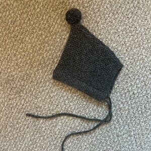 Rylee + Cru Knit Gray Hat with Pom Pom